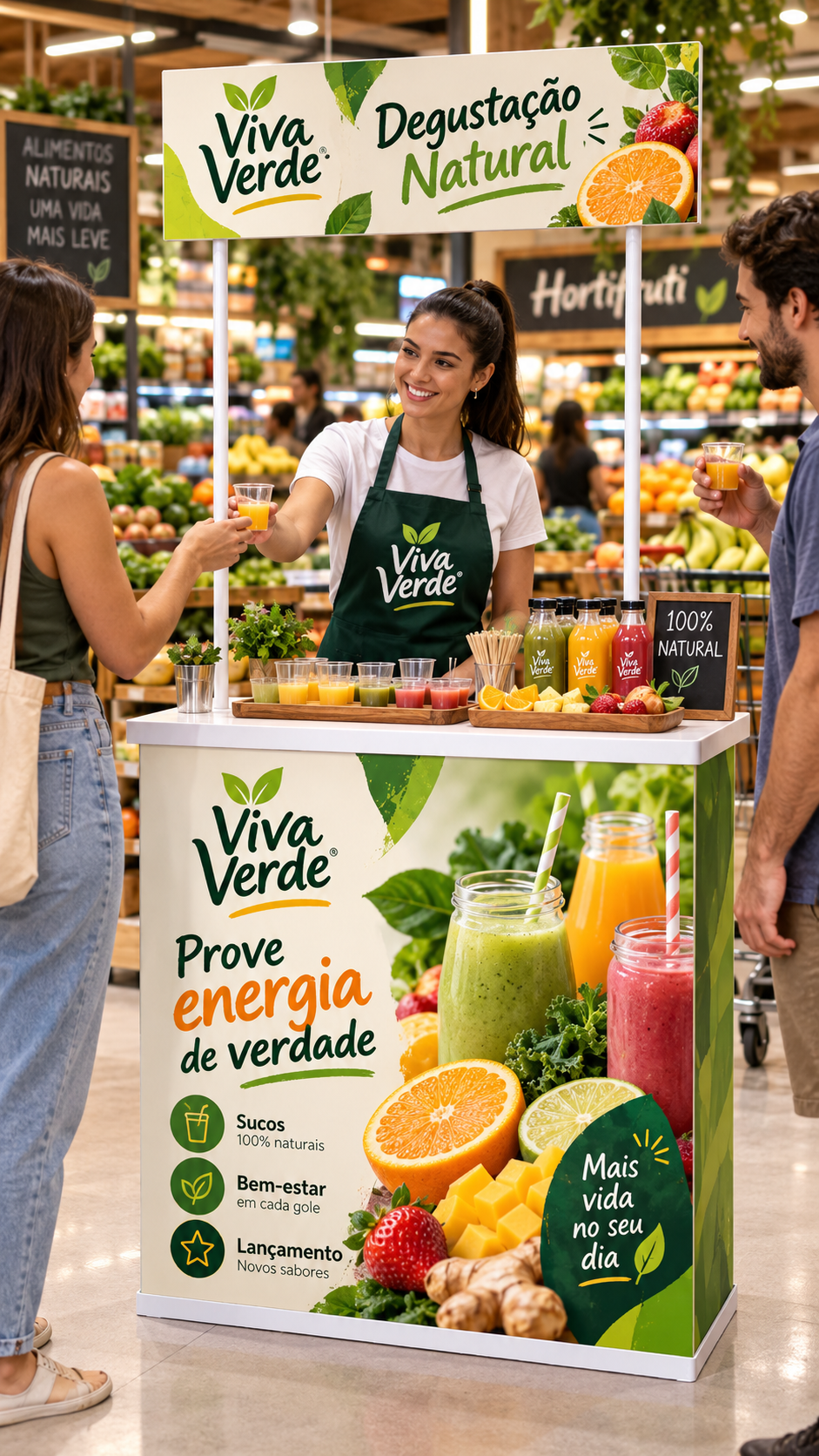 Balcão para Degustação Articulado Desmontável Portátil