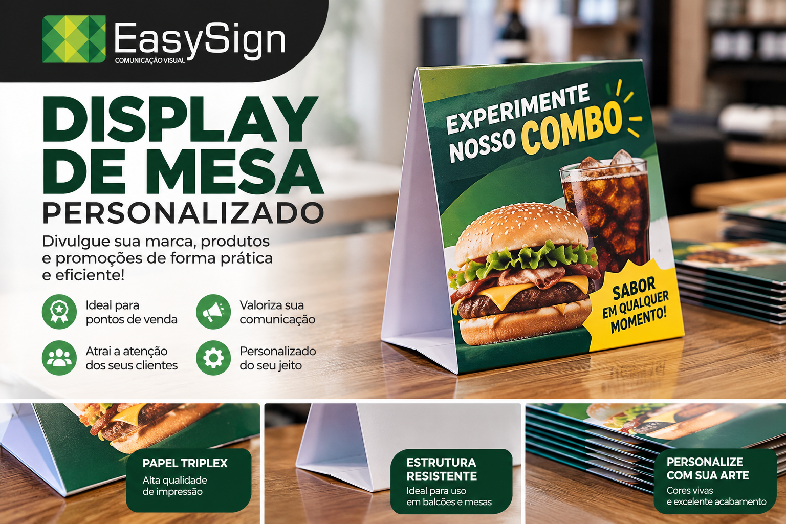 Display De Mesa Personalizado Em Destaque