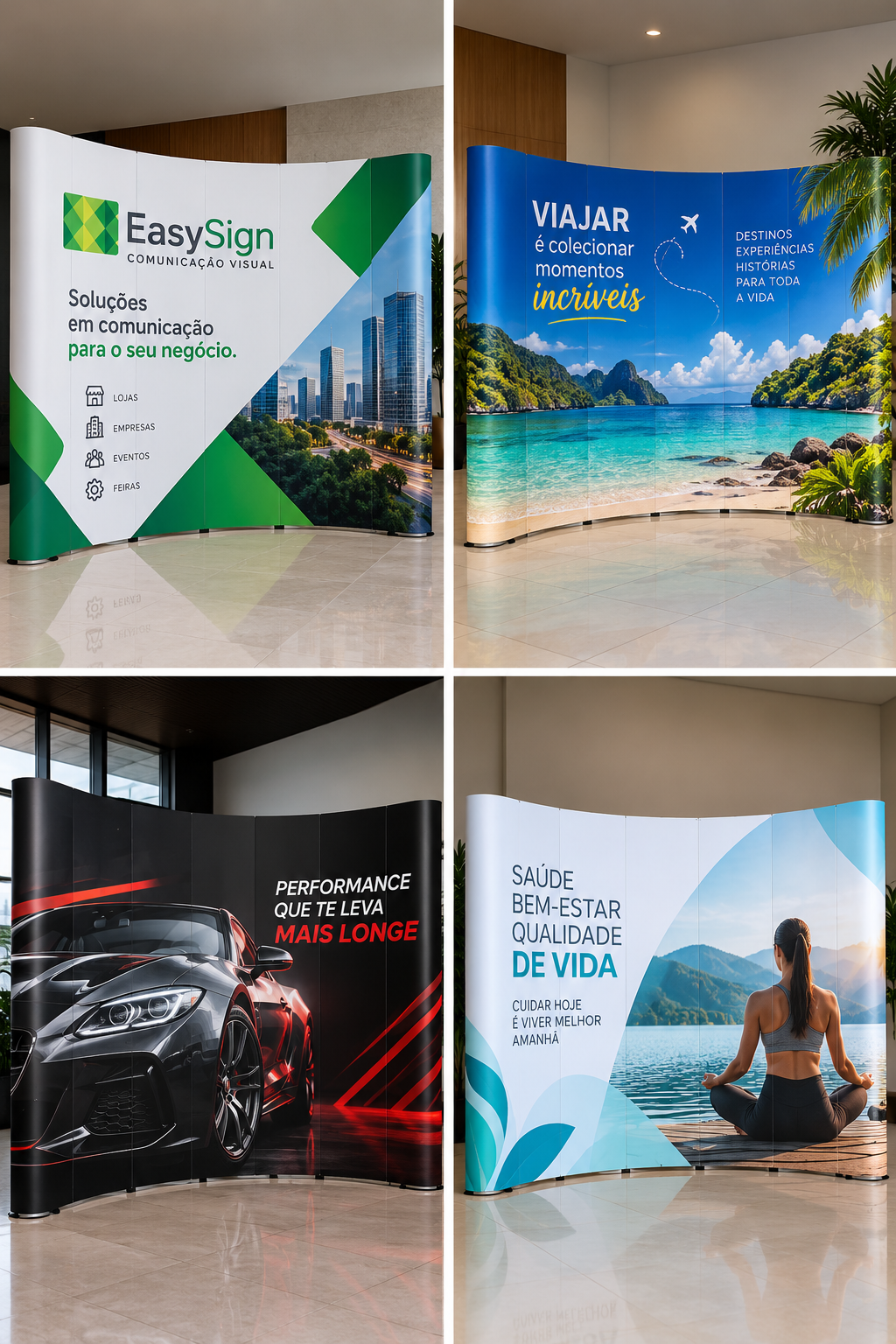 Estrutura Backdrop Pop Up Curvo 7 Chapas 4,85x2,30m