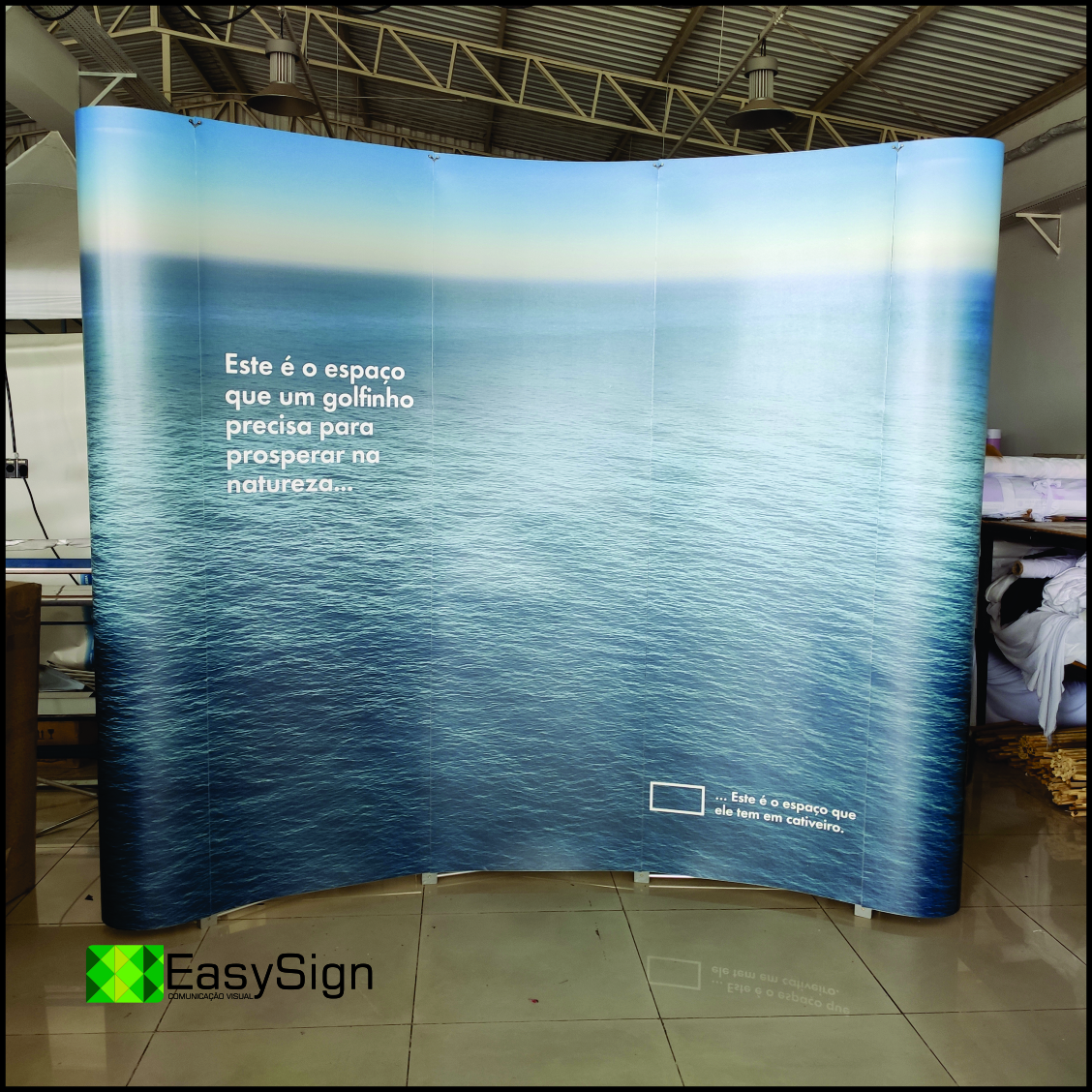 Estrutura Backdrop Pop Up Curvo 5 Chapas 3,45x2,30m