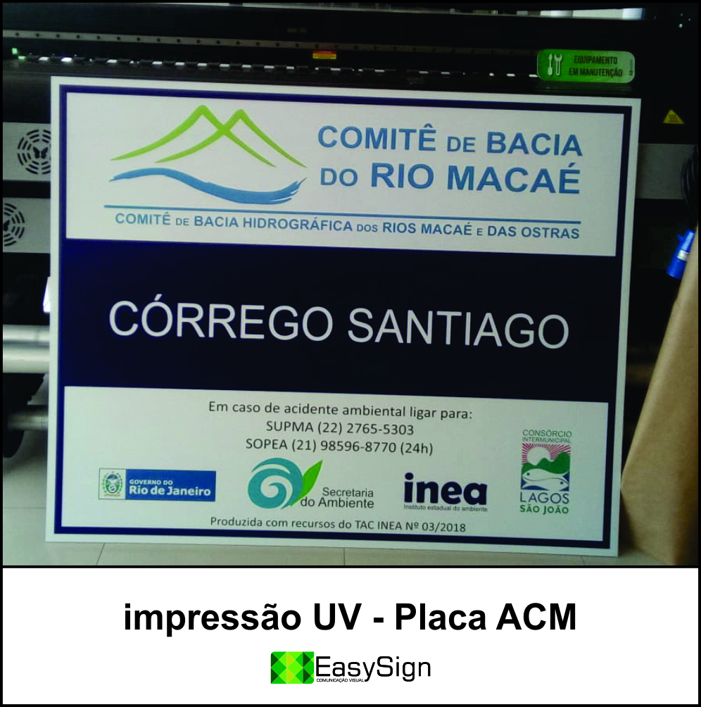 Impressão Digital UV em chapa ACM