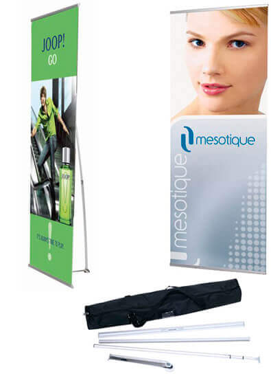 L-Banner Display Stand Alumínio 1
