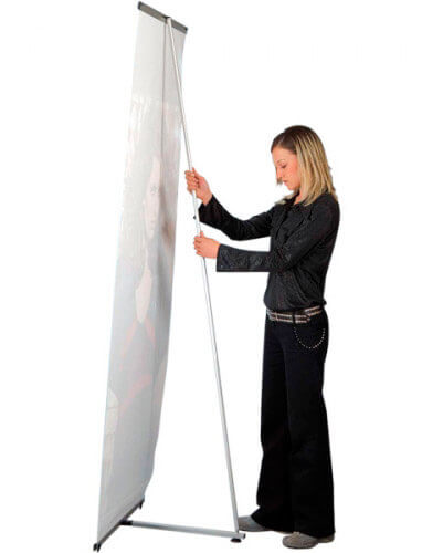 L-Banner Display Stand Alumínio 2