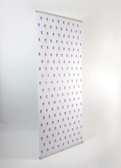 L-Banner Display Stand Alumínio 3