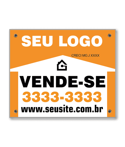 Placa de Venda para Casa e Imobiliária