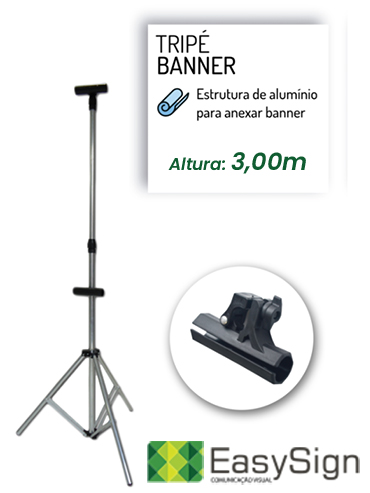 Tripé com Garra para Banner de 3,00m