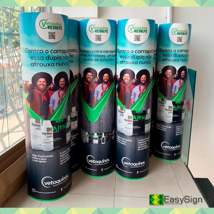 Totem para Propaganda de Papel Dobrável